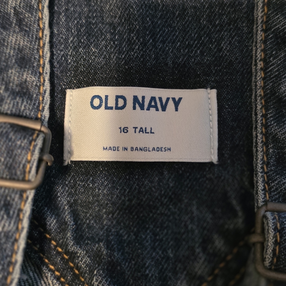 Old Navy Blue Denim Overalls - Picture 3 of 5